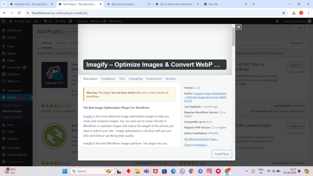 Optimized image example for faster WordPress loading.