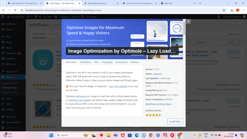 Lazy loading example to speed up WordPress blog.